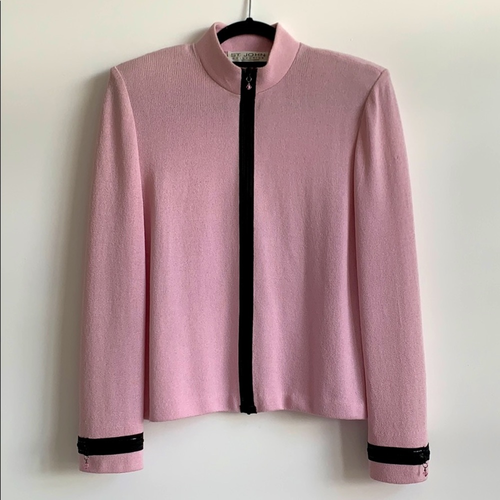 ST. JOHN COLLECTION zip up jacket with PAILLETTES